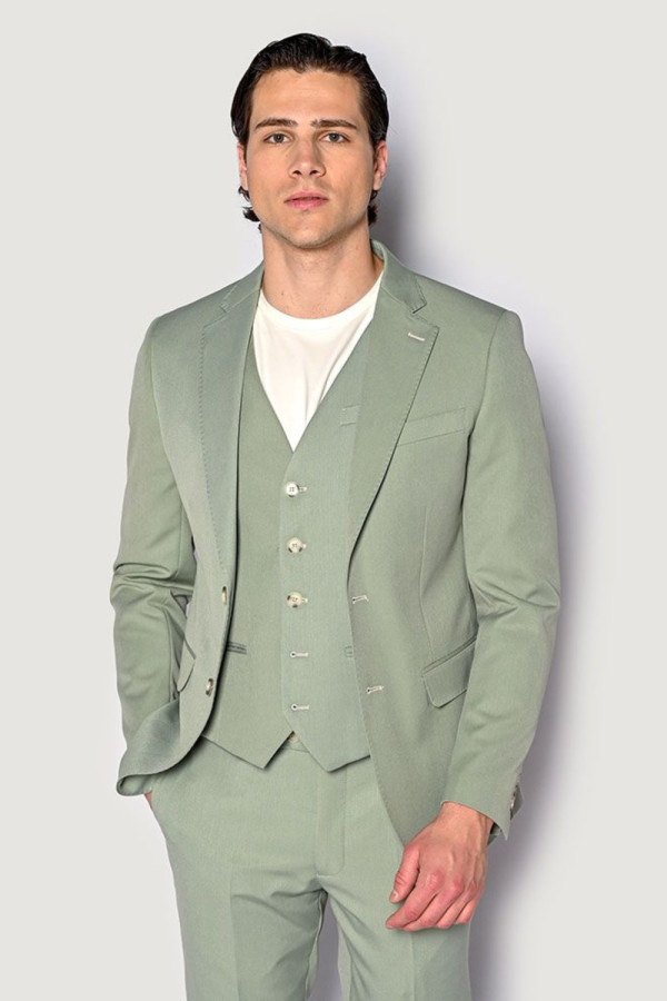 SOGO ΑΝΔΡΙΚΟ ΚΟΣΤΟΥΜΙ ΜΕ ΓΙΛΕΚΟ SLIM FIT MINT 24032-702-271