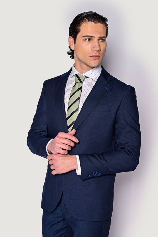 SOGO ΑΝΔΡΙΚΟ ΚΟΣΤΟΥΜΙ ΜΕ ΜΙΚΡΟΣΧΕΔΙΟ REGULAR FIT ΜΠΛΕ 24032-201-273