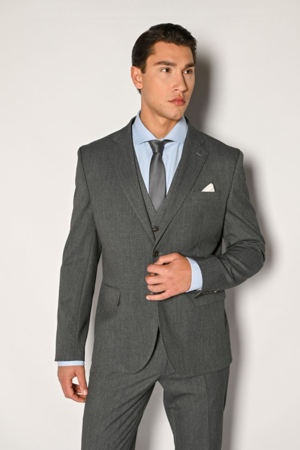 SOGO ΑΝΔΡΙΚΟ ΚΟΣΤΟΥΜΙ ΜΕ ΓΙΛΕΚΟ REGULAR FIT ΑΝΘΡΑΚΙ 24532-402-272