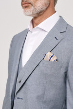 Ανδρικό κοστούμι με γιλέκο Sogo γκρι regular fit 26032-401-283