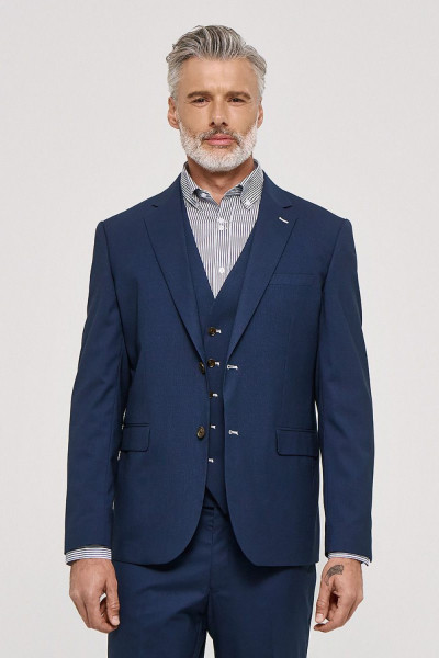 Ανδρικό κοστούμι με γιλέκο Sogo μπλε regular fit 26032-401-286