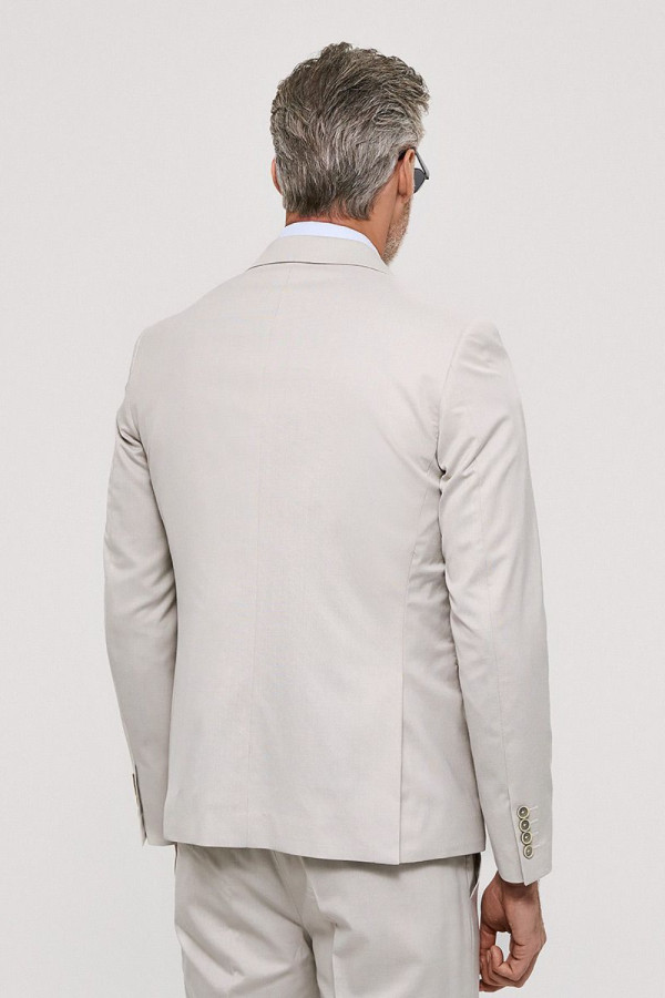 Ανδρικό κοστούμι Sogo με γιλέκο slim fit πάγος formal 26032-701-292