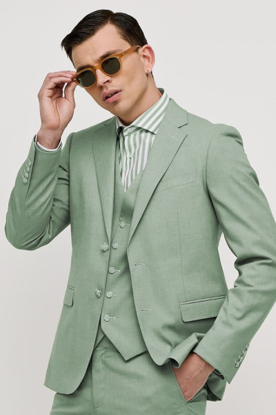 SOGO ΑΝΔΡΙΚΟ ΚΟΣΤΟΥΜΙ ΜΕ ΓΙΛΕΚΟ SLIM FIT ΜΕΝΤΑ 25032-701-278