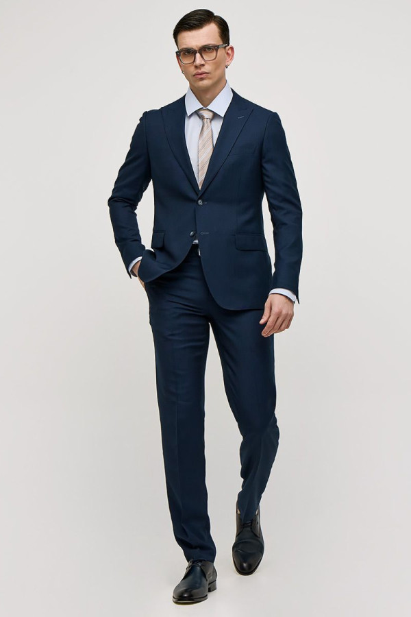 SOGO ΑΝΔΡΙΚΟ ΚΟΣΤΟΥΜΙ REGULAR FIT ΜΕ ΜΙΚΡΟΣΧΕΔΙΟ ΜΠΛΕ 25032-201-293