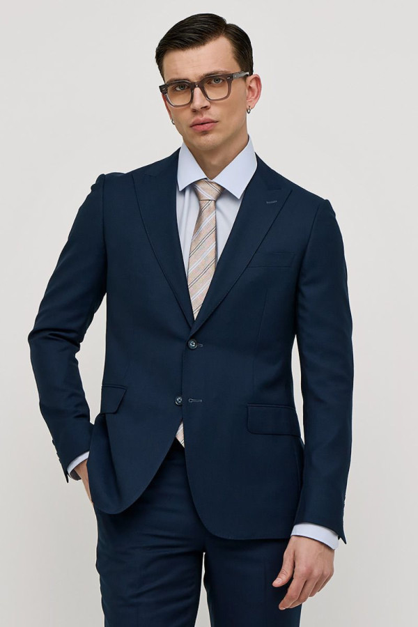SOGO ΑΝΔΡΙΚΟ ΚΟΣΤΟΥΜΙ REGULAR FIT ΜΕ ΜΙΚΡΟΣΧΕΔΙΟ ΜΠΛΕ 25032-201-293