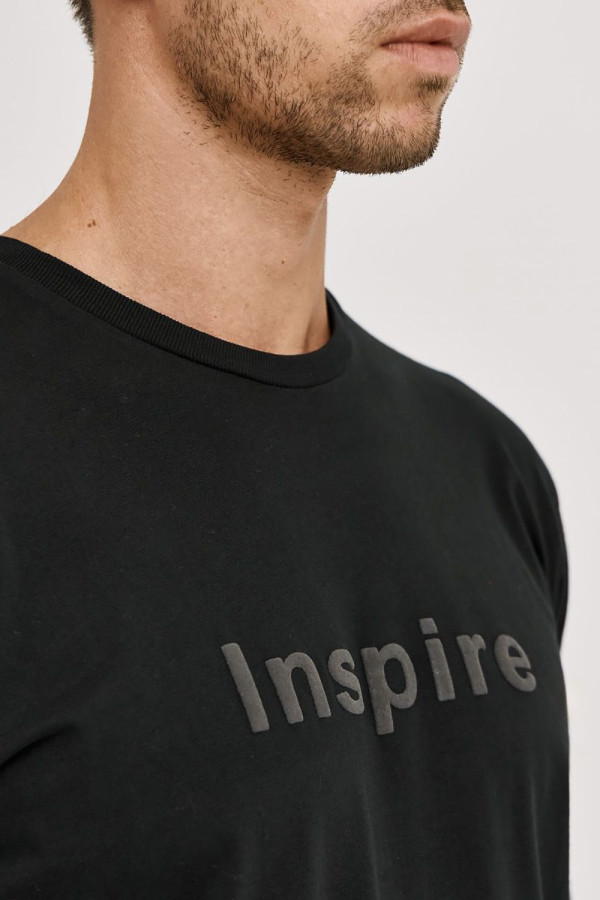 CAMARO ΑΝΔΡΙΚΗ ΜΠΛΟΥΖΑ T-SHIRT ΜΑΚΡΥΜΑΝΙΚΗ ΒΑΜΒΑΚΕΡΗ ΜΑΥΡΟ 25527-545-751