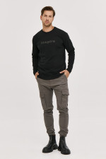 CAMARO ΑΝΔΡΙΚΗ ΜΠΛΟΥΖΑ T-SHIRT ΜΑΚΡΥΜΑΝΙΚΗ ΒΑΜΒΑΚΕΡΗ ΜΑΥΡΟ 25527-545-751