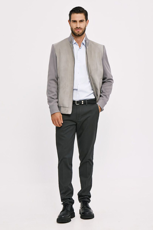 SOGO ΑΝΔΡΙΚΟ ΜΠΟΥΦΑΝ ΜΕ ΛΑΣΤΙΧΟ ΚΑΙ ΣΥΝΔΥΑΣΜΟΥ ΥΦΑΣΜΑΤΩΝ ΓΚΡΙ 25530-199-072