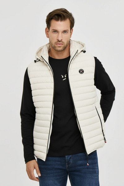 CAMARO ΑΝΔΡΙΚΟ ΜΠΟΥΦΑΝ PUFFER ΑΜΑΝΙΚΟ ΑΠΟΣΠΩΜΕΝΗ ΚΟΥΚΟΥΛΑ ΕΚΡΟΥ 25520-051-078