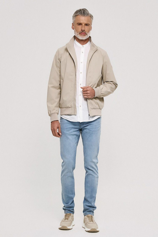 Ανδρικό ανοιξιάτικο μπουφάν Brokers μπεζ ελαφρύ jacket με λάστιχο 26010-107-078 Ανδρικό ανοιξιάτικο μπουφάν Brokers μπεζ ελαφρύ jacket με λάστιχο 26010-107-078