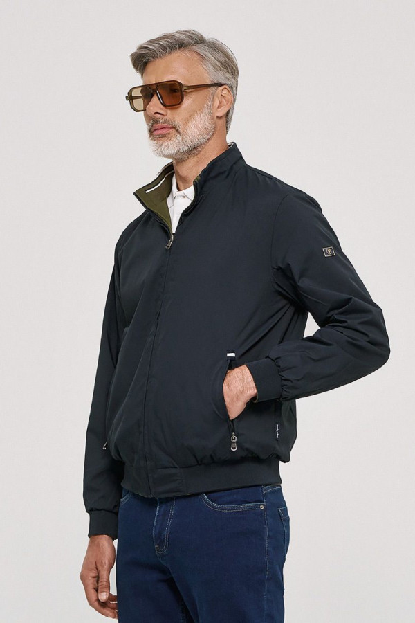 Ανδρικό ανοιξιάτικο μπουφάν Sogo μπλε διπλής όψης 26030-195-078