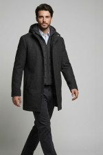 SOGO ΑΝΔΡΙΚΟ ΗΜΙΠΑΛΤΟ ΜΕ ΑΠΟΣΠΩΜΕΝΗ ΜΟΣΤΡΑ ΑΝΘΡΑΚΙ 25530-734-097