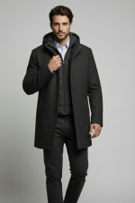 SOGO ΑΝΔΡΙΚΟ ΗΜΙΠΑΛΤΟ ΜΕ ΑΠΟΣΠΩΜΕΝΗ ΜΟΣΤΡΑ ΑΝΘΡΑΚΙ 25530-734-097