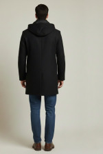 SOGO ΑΝΔΡΙΚΟ ΗΜΙΠΑΛΤΟ ΜΕ ΑΠΟΣΠΩΜΕΝΗ ΚΟΥΚΟΥΛΑ ΜΑΥΡΟ 25530-732-094