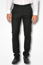 SOGO ΑΝΔΡΙΚΟ ΠΑΝΤΕΛΟΝΙ SLIM FIT ΥΦΑΣΜΑΤΙΝΟ ΜΑΥΡΟ 23534-831-284