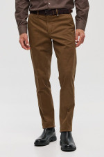 Ανδρικό chino παντελόνι Sogo cigar slim fit βαμβακερό με ζώνη 26534-293-484