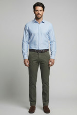 VISCONTI ΑΝΔΡΙΚΟ ΠΑΝΤΕΛΟΝΙ ΒΑΜΒΑΚΕΡΟ ΜΕ ΜΙΚΡΟΣΧΕΔΙΟ ΚΑΙ ΖΩΝΗ ΧΑΚΙ 2825-7