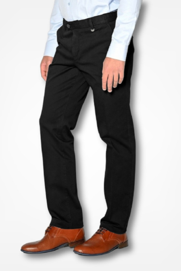 SOGO ΑΝΔΡΙΚΟ ΠΑΝΤΕΛΟΝΙ CHINO ΜΕ ΣΧΕΔΙΟ ΣΤΗΝ ΥΦΑΝΣΗ REGULAR FIT ΜΑΥΡΟ 22534-201-33