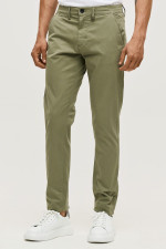 Ανδρικό παντελόνι Brokers chino λαδί βαμβακερό slim fit 26014-402-451