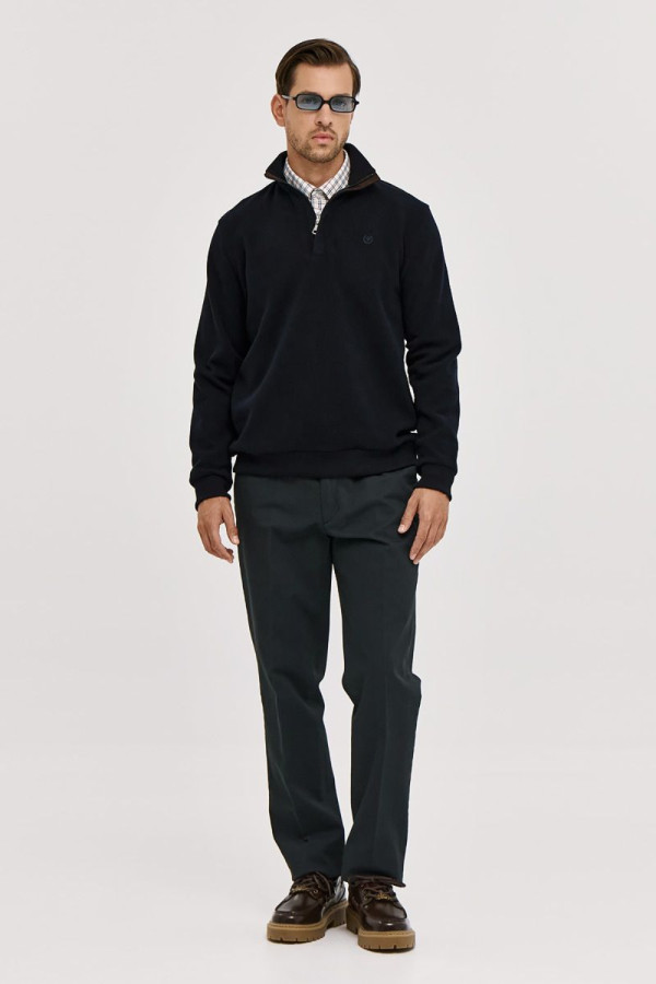 SOGO ΑΝΔΡΙΚΟ ΠΑΝΤΕΛΟΝΙ REGULAR FIT ΒΑΜΒΑΚΕΡΟ ΜΕ ΜΙΚΡΟΣΧΕΔΙΟ ΜΠΛΕ 24534-292-471