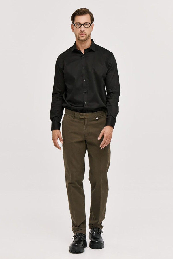 SOGO ΑΝΔΡΙΚΟ ΠΑΝΤΕΛΟΝΙ REGULAR FIT ΒΑΜΒΑΚΕΡΟ ΜΕ ΜΙΚΡΟΣΧΕΔΙΟ ΠΟΥΡΟ 24534-292-471