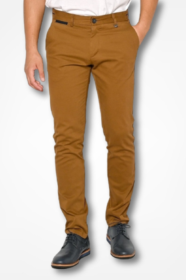SOGO ΑΝΔΡΙΚΟ ΠΑΝΤΕΛΟΝΙ ΜΕ ΜΙΚΡΟΣΧΕΔΙΟ SLIM FIT ΚΑΜΕΛ 22534-403-33