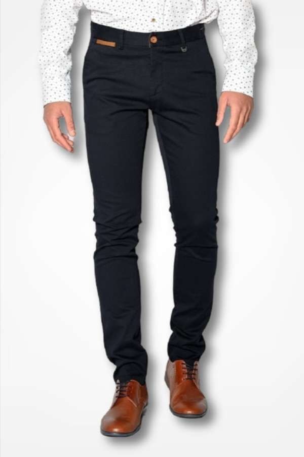 SOGO ΑΝΔΡΙΚΟ ΠΑΝΤΕΛΟΝΙ ΜΕ ΜΙΚΡΟΣΧΕΔΙΟ SLIM FIT ΜΠΛΕ 22534-403-33