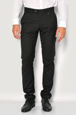 SOGO ΑΝΔΡΙΚΟ ΠΑΝΤΕΛΟΝΙ SLIM FIT ΥΦΑΣΜΑΤΙΝΟ ΜΑΥΡΟ 23534-831-284