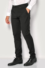 SOGO ΑΝΔΡΙΚΟ ΠΑΝΤΕΛΟΝΙ SLIM FIT ΥΦΑΣΜΑΤΙΝΟ ΜΑΥΡΟ 23534-831-284