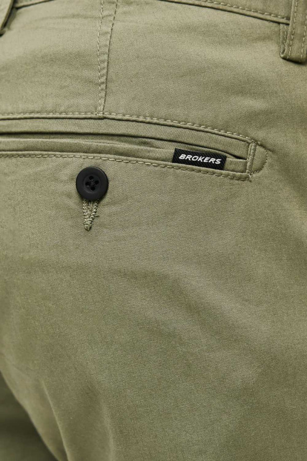 BROKERS ΑΝΔΡΙΚΟ ΠΑΝΤΕΛΟΝΙ ΒΑΜΒΑΚΕΡΟ SLIM FIT ΧΑΚΙ 24014-402-451