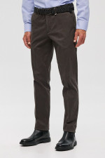 Ανδρικό chino παντελόνι Sogo ανθρακί slim fit βαμβακερό με ζώνη 26534-293-484