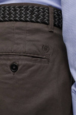 Ανδρικό chino παντελόνι Sogo ανθρακί slim fit βαμβακερό με ζώνη 26534-293-484
