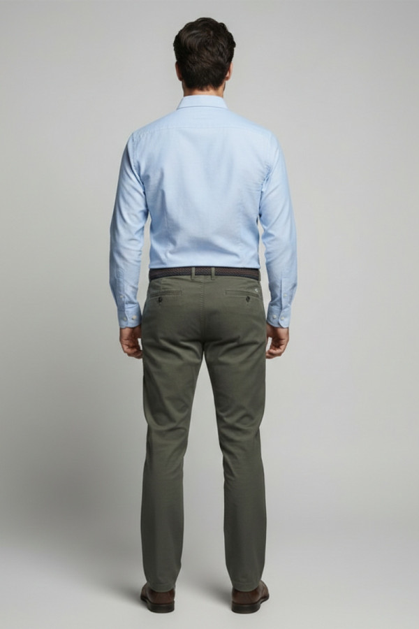 VISCONTI ΑΝΔΡΙΚΟ ΠΑΝΤΕΛΟΝΙ ΒΑΜΒΑΚΕΡΟ ΜΕ ΜΙΚΡΟΣΧΕΔΙΟ ΚΑΙ ΖΩΝΗ ΧΑΚΙ 2825-7