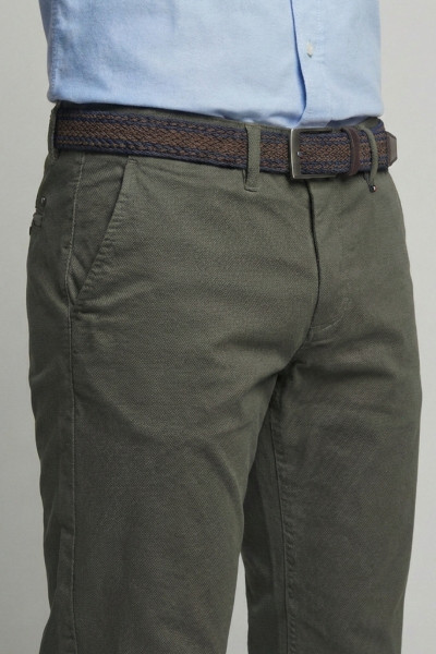 VISCONTI ΑΝΔΡΙΚΟ ΠΑΝΤΕΛΟΝΙ ΒΑΜΒΑΚΕΡΟ ΜΕ ΜΙΚΡΟΣΧΕΔΙΟ ΚΑΙ ΖΩΝΗ ΧΑΚΙ 2825-7