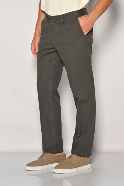 SOGO ΑΝΔΡΙΚΟ ΠΑΝΤΕΛΟΝΙ ΒΑΜΒΑΚΕΡΟ REGULAR FIT ΑΝΘΡΑΚΙ 24534-292-483