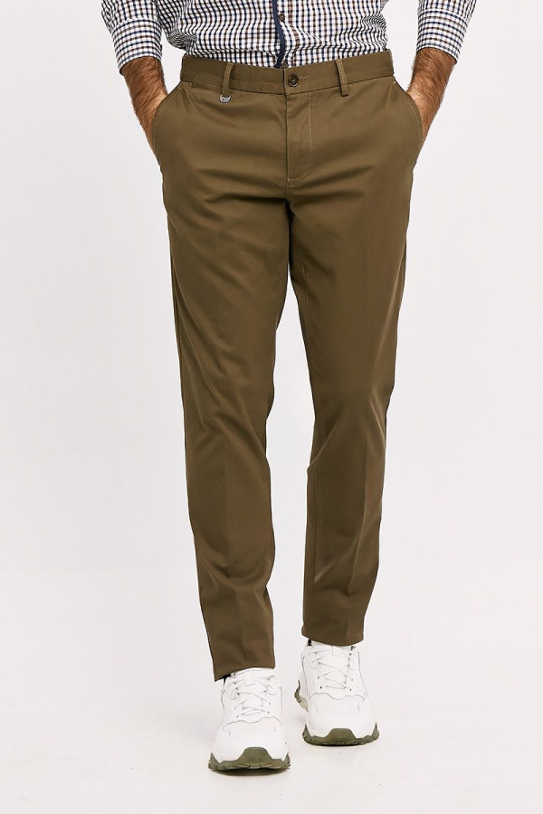 SOGO ΑΝΔΡΙΚΟ ΠΑΝΤΕΛΟΝΙ CHINOS ΒΑΜΒΑΚΕΡΟ SLIM FIT ΠΟΥΡΟ 25534-492-485
