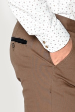 SOGO ΑΝΔΡΙΚΟ ΠΑΝΤΕΛΟΝΙ SLIM FIT ΒΑΜΒΑΚΕΡΟ ΜΕ ΜΙΚΡΟΣΧΕΔΙΟ ΠΟΥΡΟ 22534-404-33