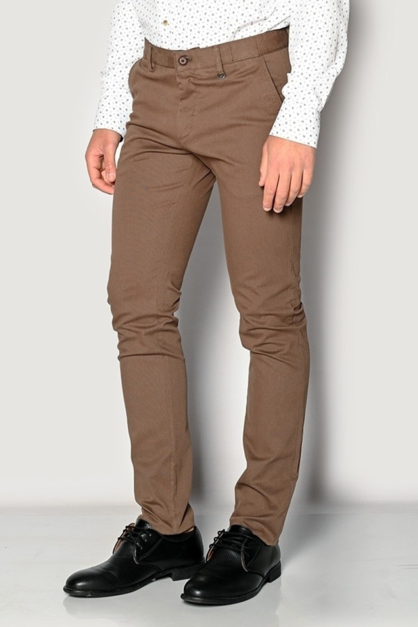 SOGO ΑΝΔΡΙΚΟ ΠΑΝΤΕΛΟΝΙ SLIM FIT ΒΑΜΒΑΚΕΡΟ ΜΕ ΜΙΚΡΟΣΧΕΔΙΟ ΠΟΥΡΟ 22534-404-33