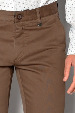 SOGO ΑΝΔΡΙΚΟ ΠΑΝΤΕΛΟΝΙ SLIM FIT ΒΑΜΒΑΚΕΡΟ ΜΕ ΜΙΚΡΟΣΧΕΔΙΟ ΠΟΥΡΟ 22534-404-33