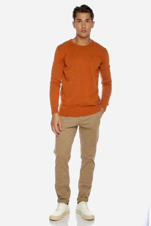 CAMARO ΑΝΔΡΙΚΟ ΠΑΝΤΕΛΟΝΙ CHINO SLIM FIT ΒΑΜΒΑΚΕΡΟ ΜΠΕΖ  22524-400-17