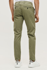 Ανδρικό παντελόνι Brokers chino λαδί βαμβακερό slim fit 26014-402-451