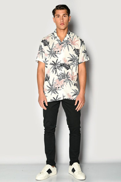 Ανδρικό παντελόνι Brokers chino μαύρο βαμβακερό slim fit 26014-402-451