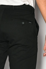 Ανδρικό παντελόνι Brokers chino μαύρο βαμβακερό slim fit 26014-402-451