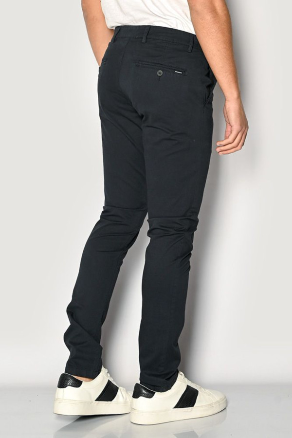 Ανδρικό παντελόνι Brokers chino μπλε βαμβακερό slim fit 26014-402-451