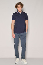 Ανδρικό παντελόνι Brokers chino ραφ βαμβακερό slim fit 26014-402-451