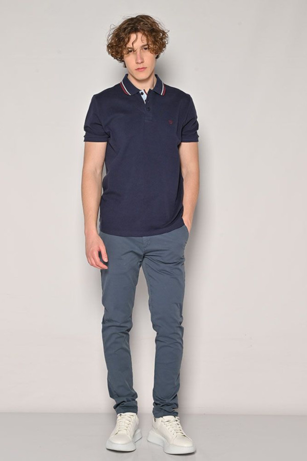 Ανδρικό παντελόνι Brokers chino ραφ βαμβακερό slim fit 26014-402-451