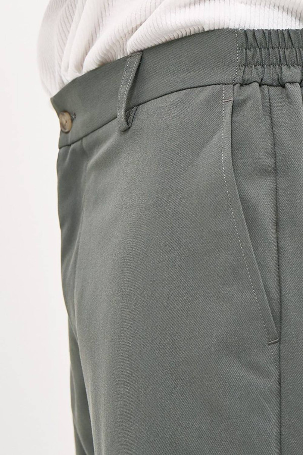 Ανδρικό παντελόνι Brokers χακί tapered fit με λάστιχο στη μέση 26014-842-492 Ανδρικό παντελόνι Brokers χακί tapered fit με λάστιχο στη μέση 26014-842-492