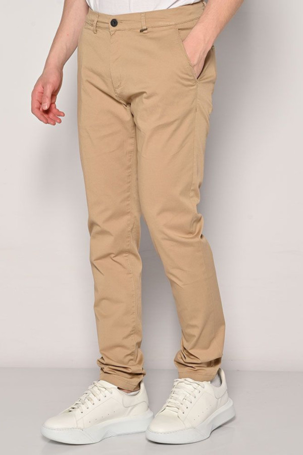 CAMARO ΑΝΔΡΙΚΟ ΠΑΝΤΕΛΟΝΙ SLIM FIT ΒΑΜΒΑΚΕΡΟ ΜΠΕΖ 24024-452-451
