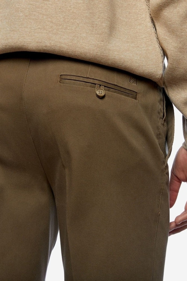 SOGO ΑΝΔΡΙΚΟ ΠΑΝΤΕΛΟΝΙ ΒΑΜΒΑΚΕΡΟ CHINO REGULAR FIT ΜΕ ΜΙΚΡΟΣΧΕΔΙΟ ΜΠΕΖ 22534-201-35