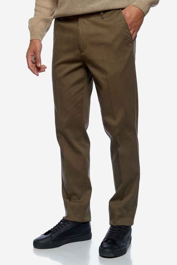 SOGO ΑΝΔΡΙΚΟ ΠΑΝΤΕΛΟΝΙ ΒΑΜΒΑΚΕΡΟ CHINO REGULAR FIT ΜΕ ΜΙΚΡΟΣΧΕΔΙΟ ΜΠΕΖ 22534-201-35